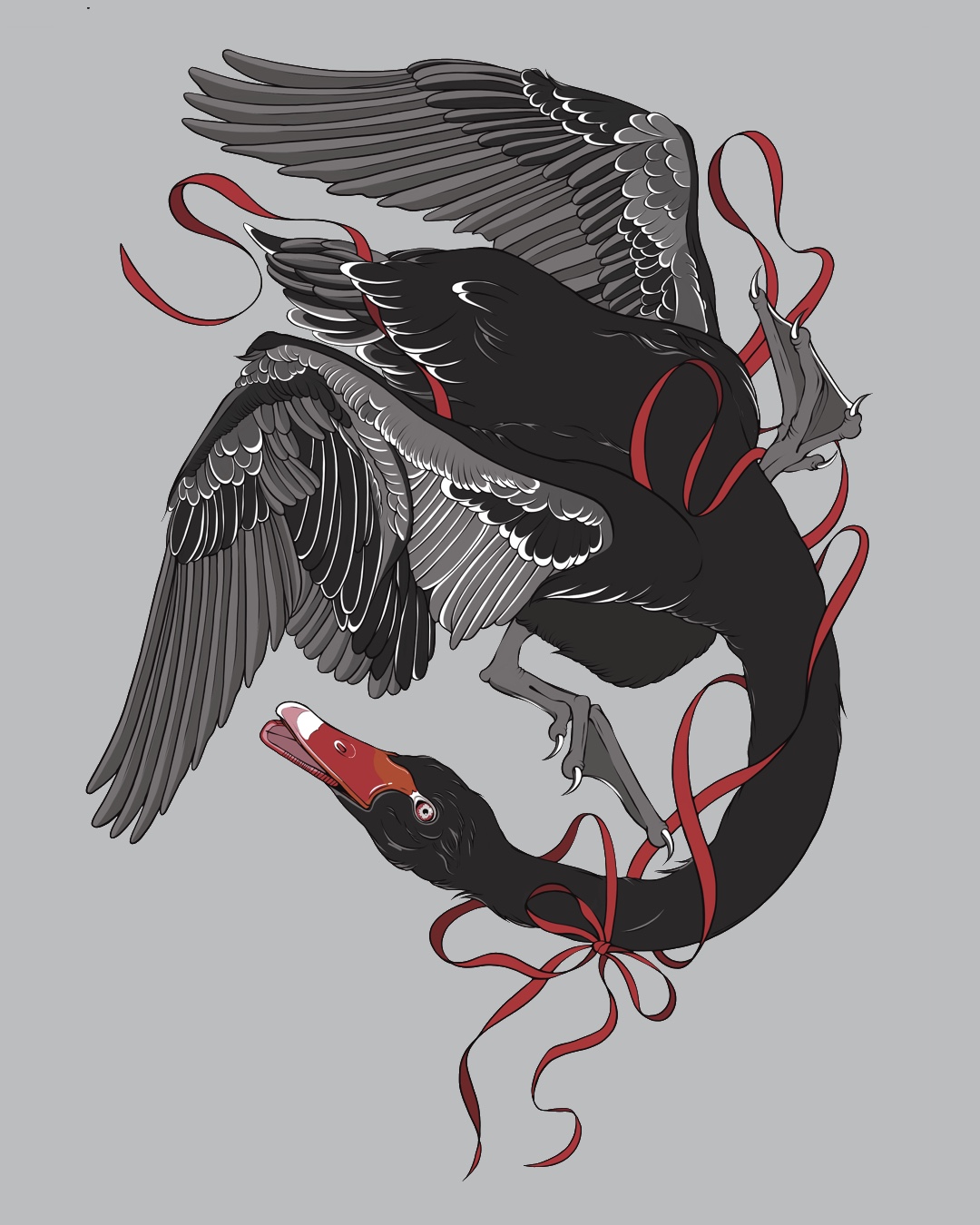 Illustration black swan